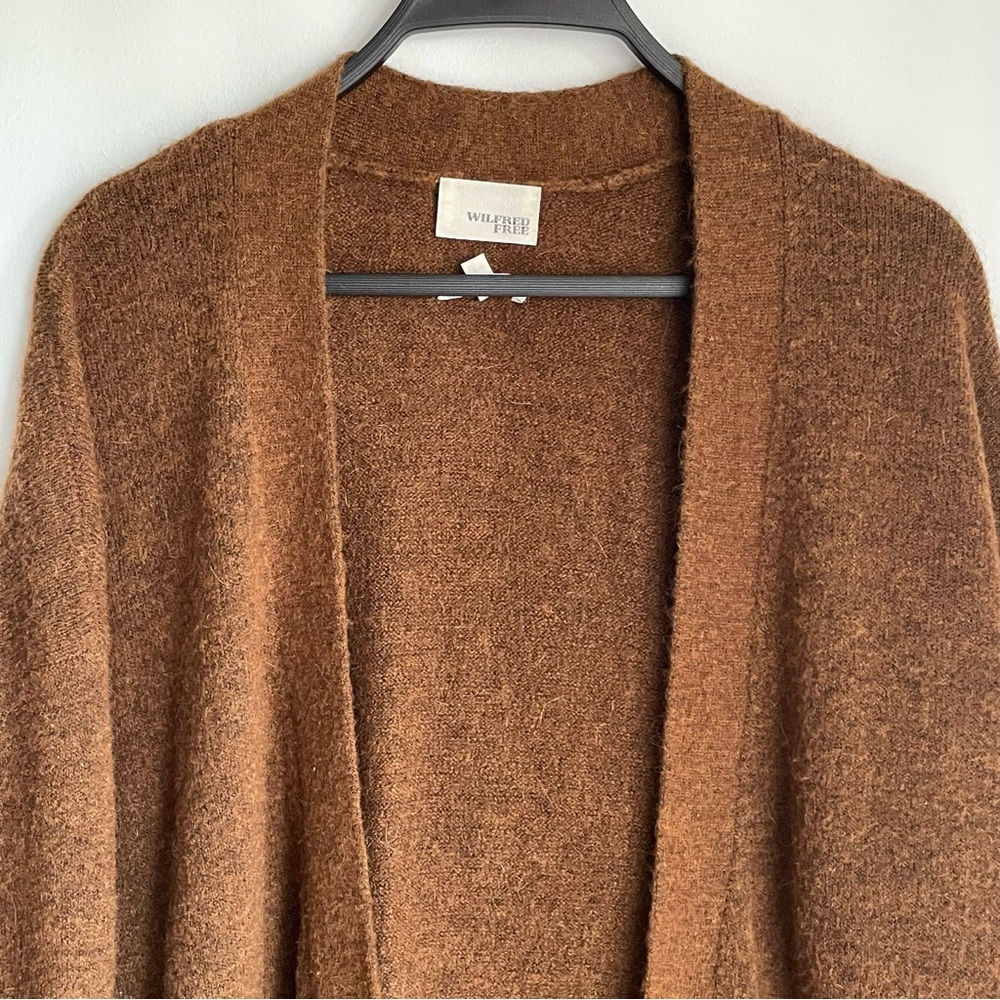 ARITZIA WILFRED FREE Brown Alpaca and Wool Mix Cardigan - Picture 2 of 8
